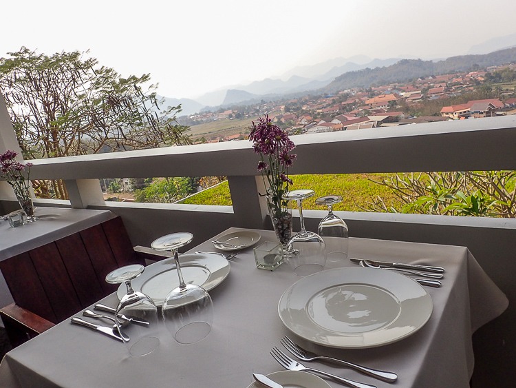 Luang Prabang View Hotel Dinner Setup View