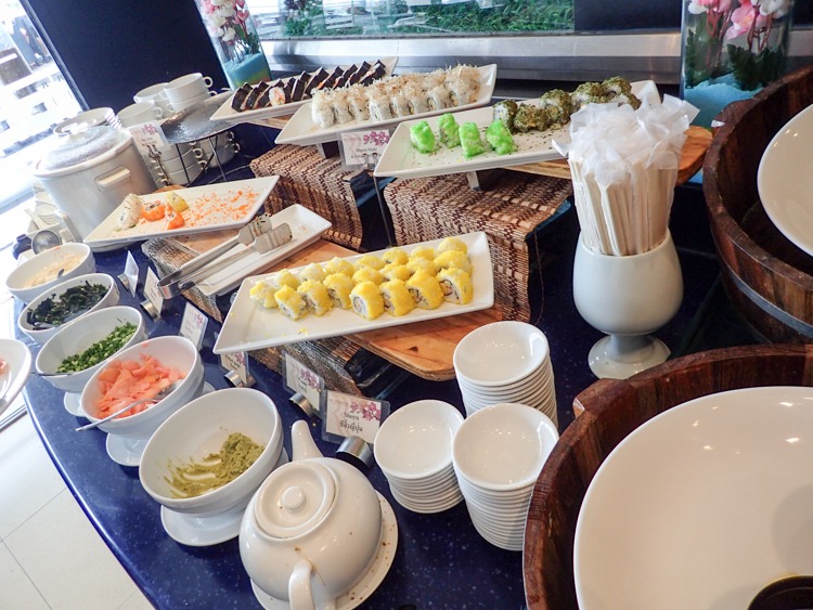 Breakfast Buffet Sushi Selection