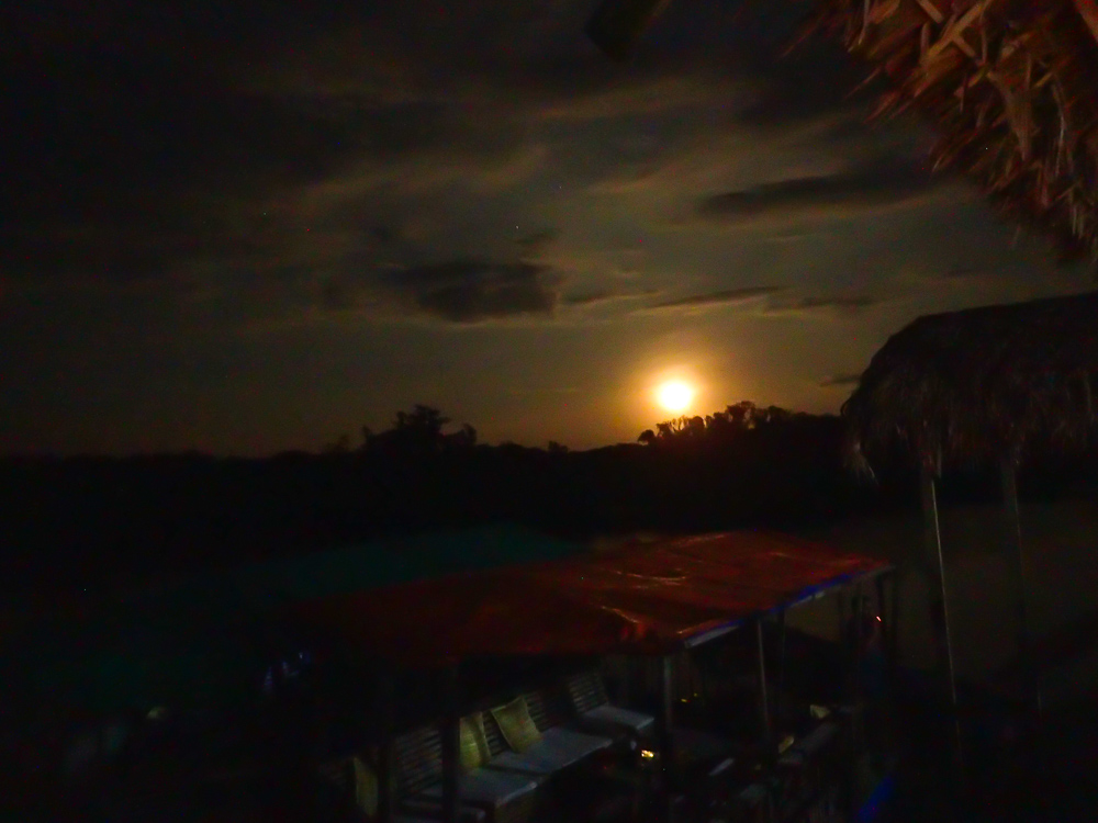 Moonrise over river