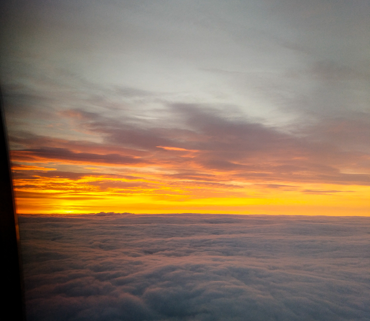 Sunrise view from the plane