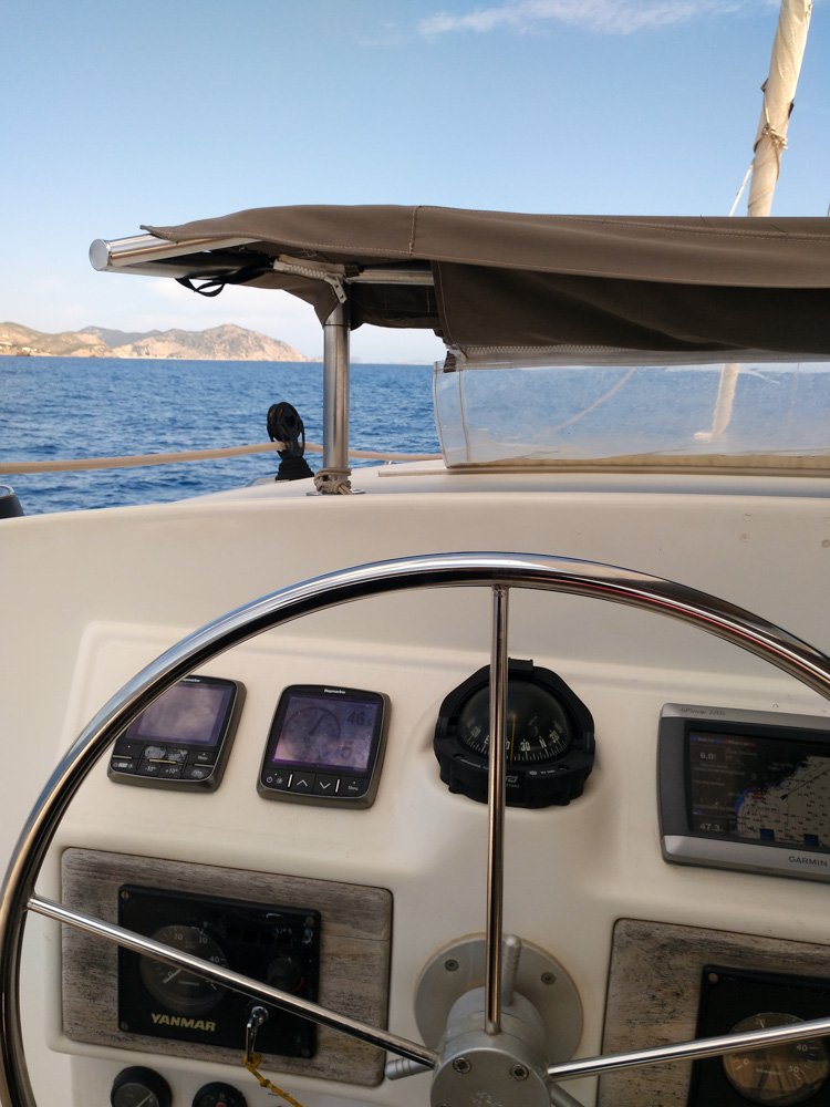 Sailing Yacht Navigation Instruments Panel